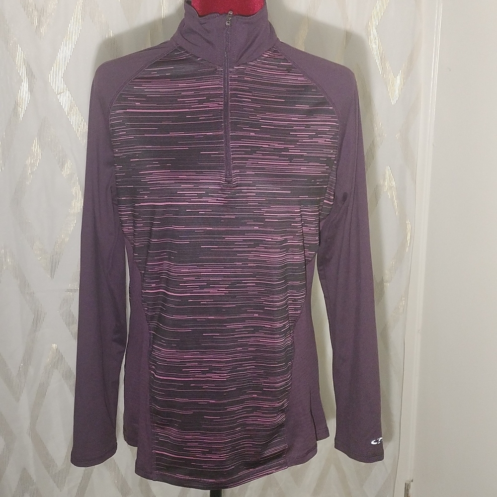 CHAMPION SWETEER, SIZE M, purple color, long sleeves, high neck WITH ZIP…